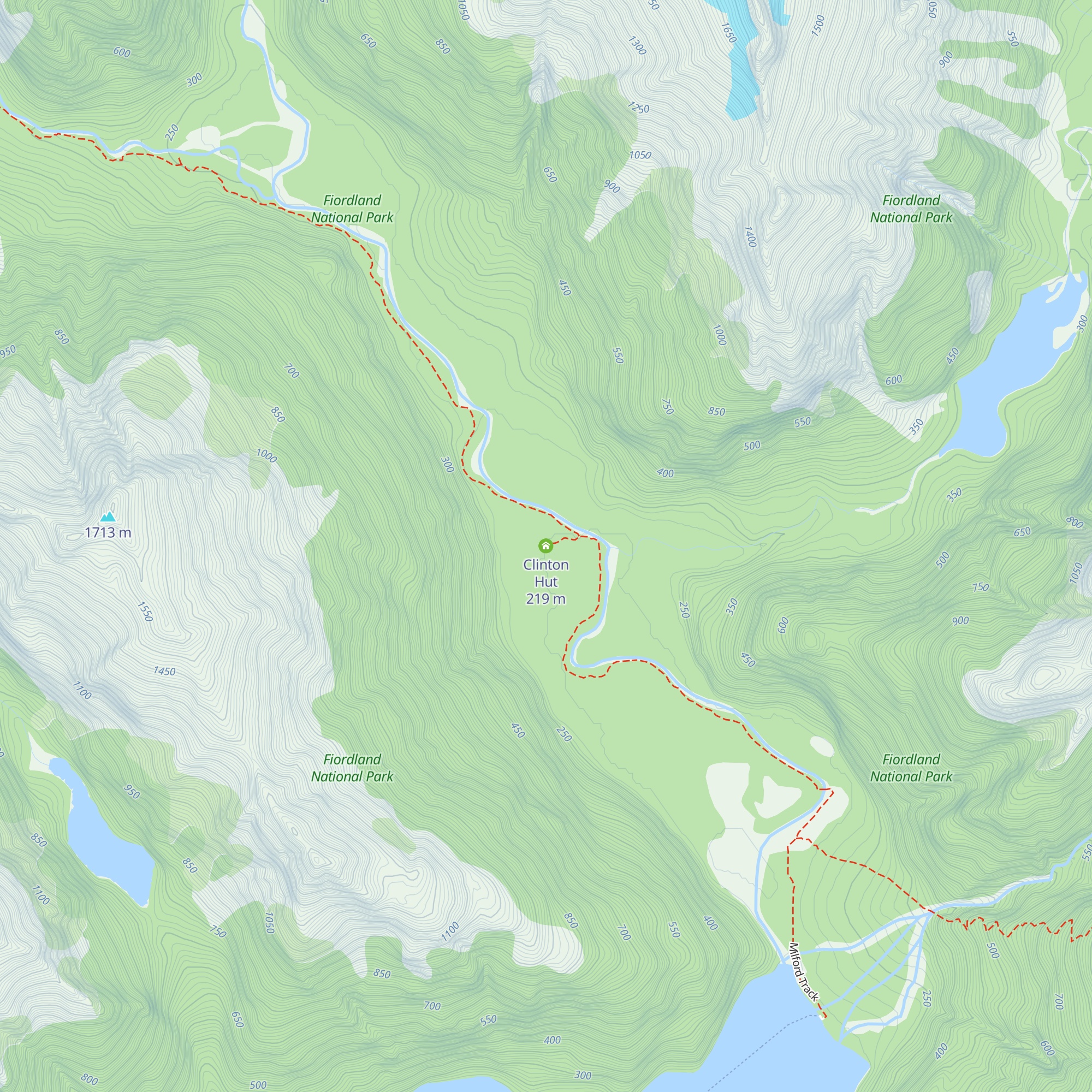 Clinton Hut map