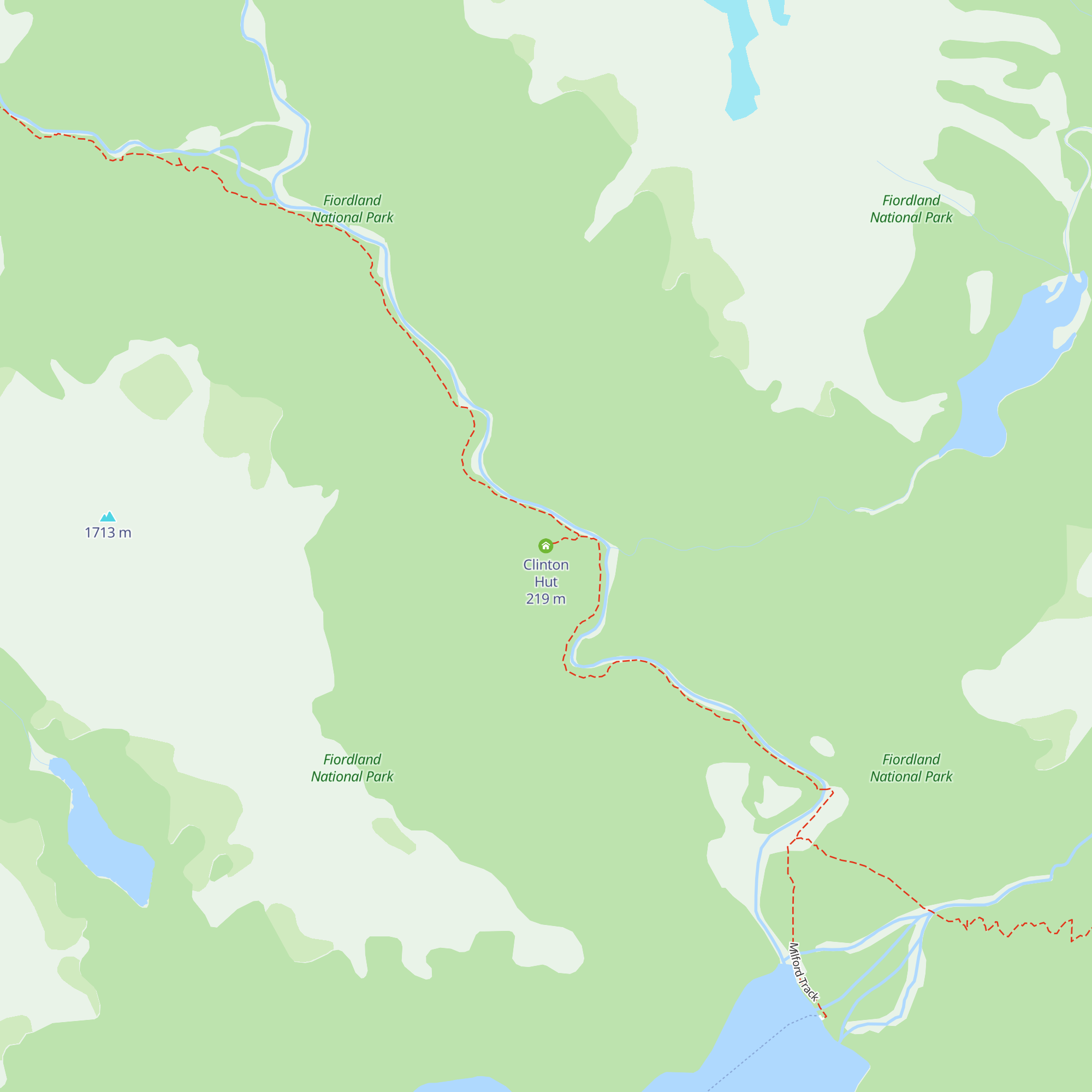 Clinton Hut map