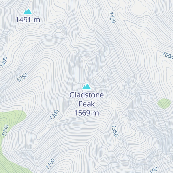 Map of Gladstone Peak