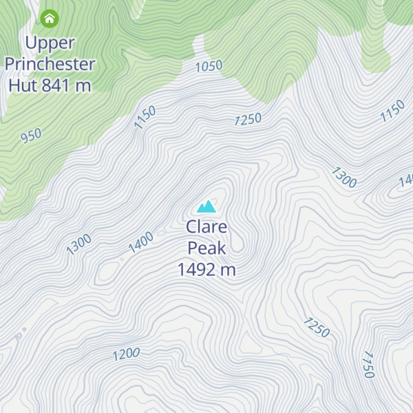 Map of Clare Peak
