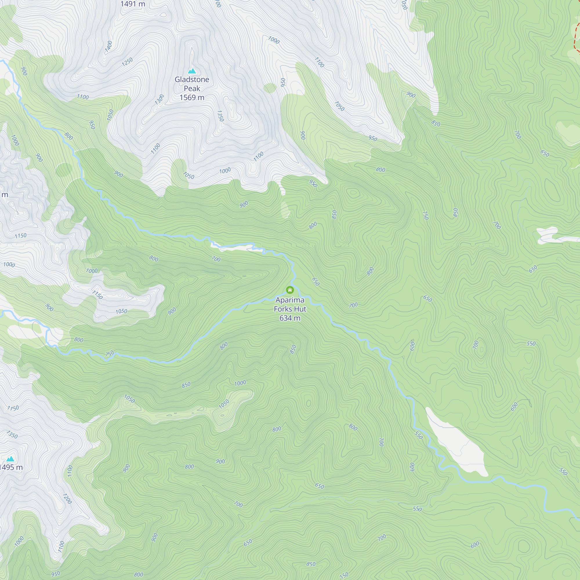 Aparima Forks Hut map
