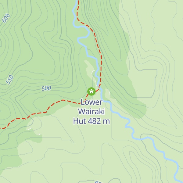 Map of Lower Wairaki Hut