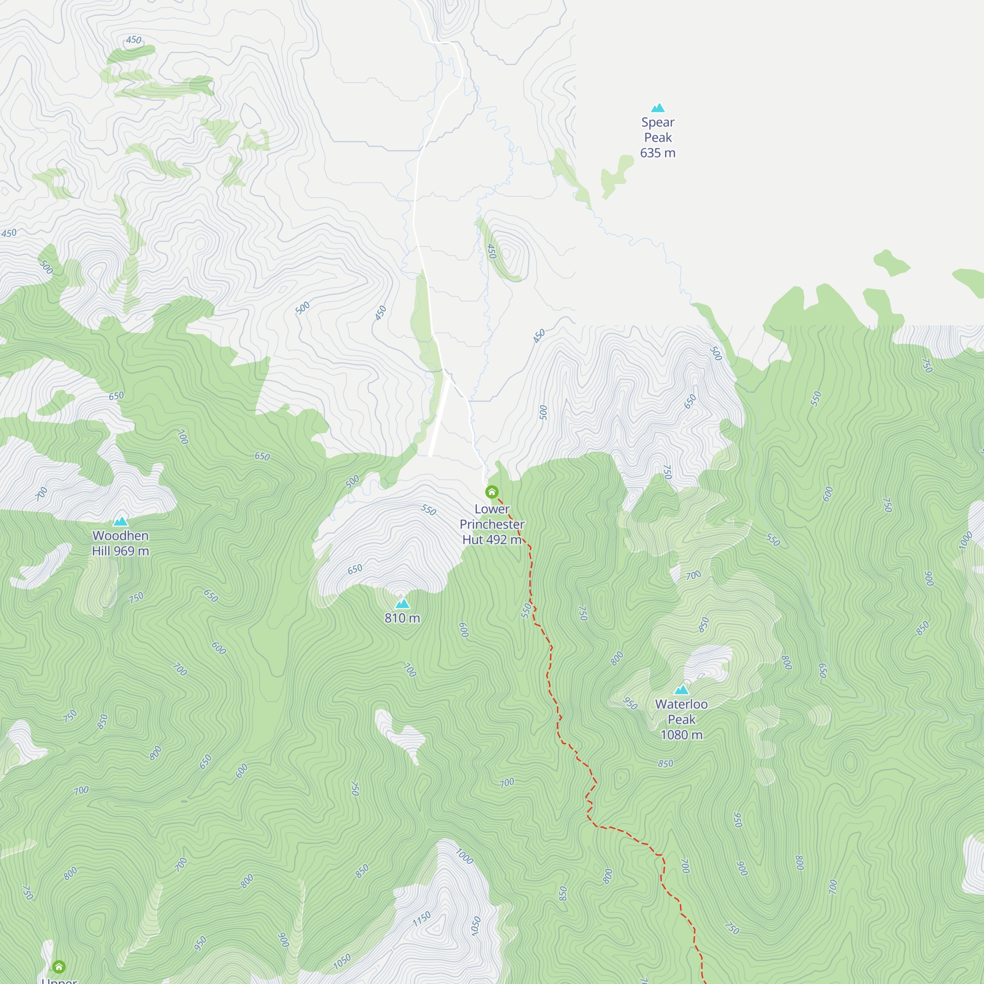 Lower Princhester Hut map
