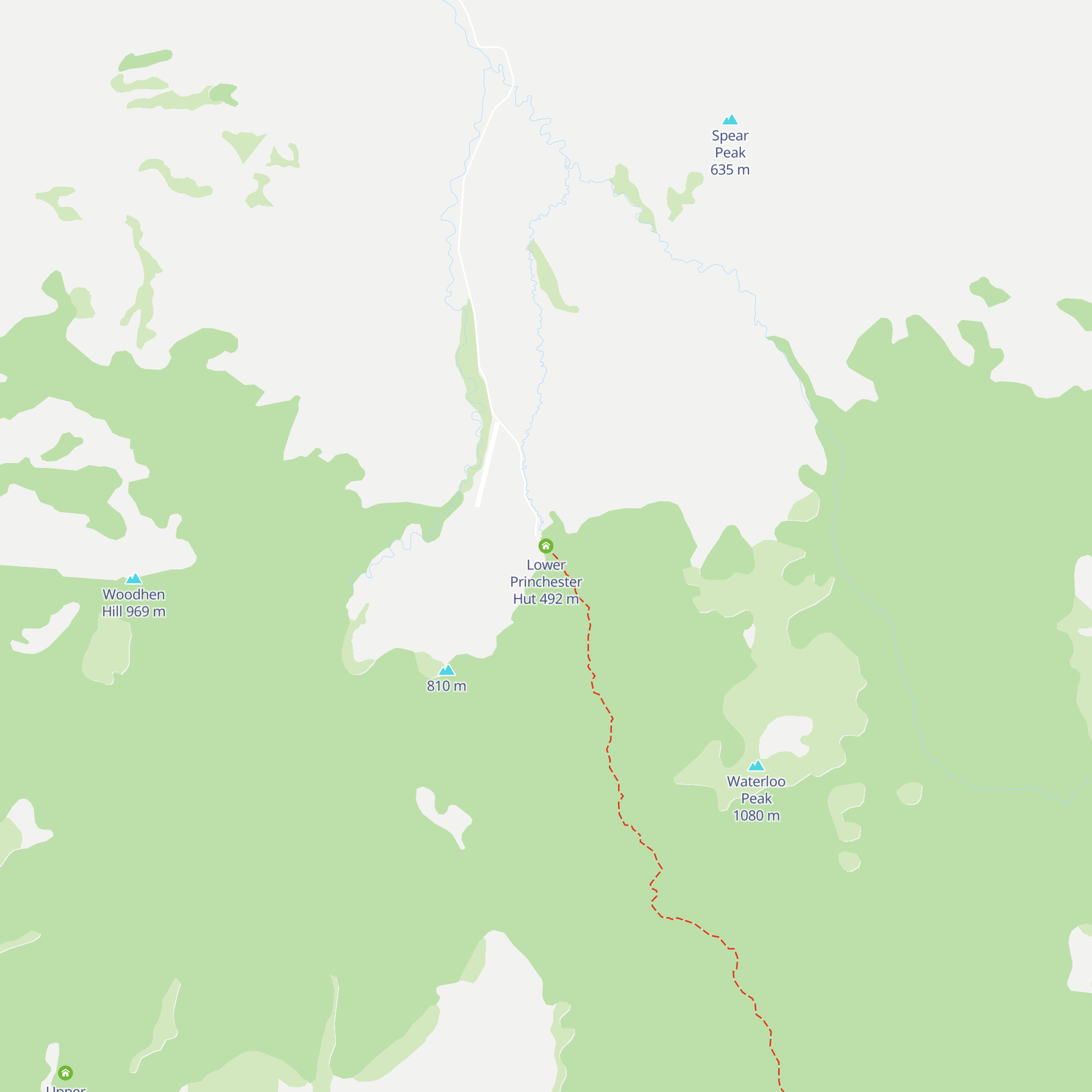 Lower Princhester Hut map