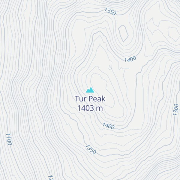 Map of Tur Peak