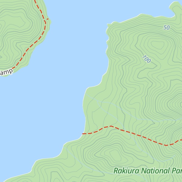 Map of Southwest Arm Hunters Hut