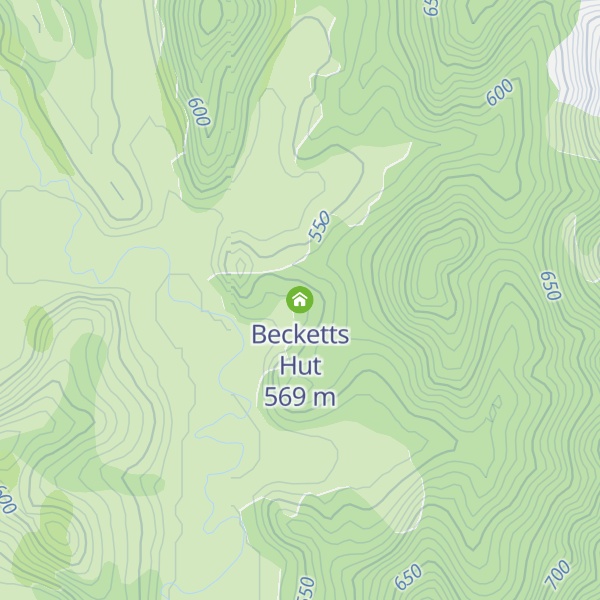 Map of Becketts Hut