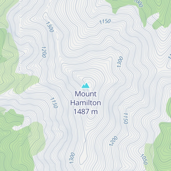 Map of Mount Hamilton