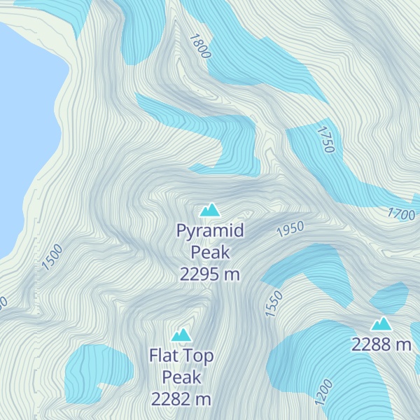 Map of Pyramid Peak