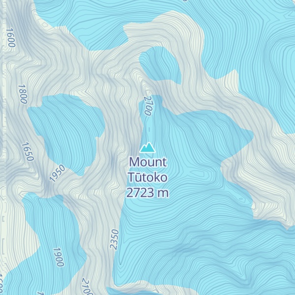 Map of Mount Tūtoko