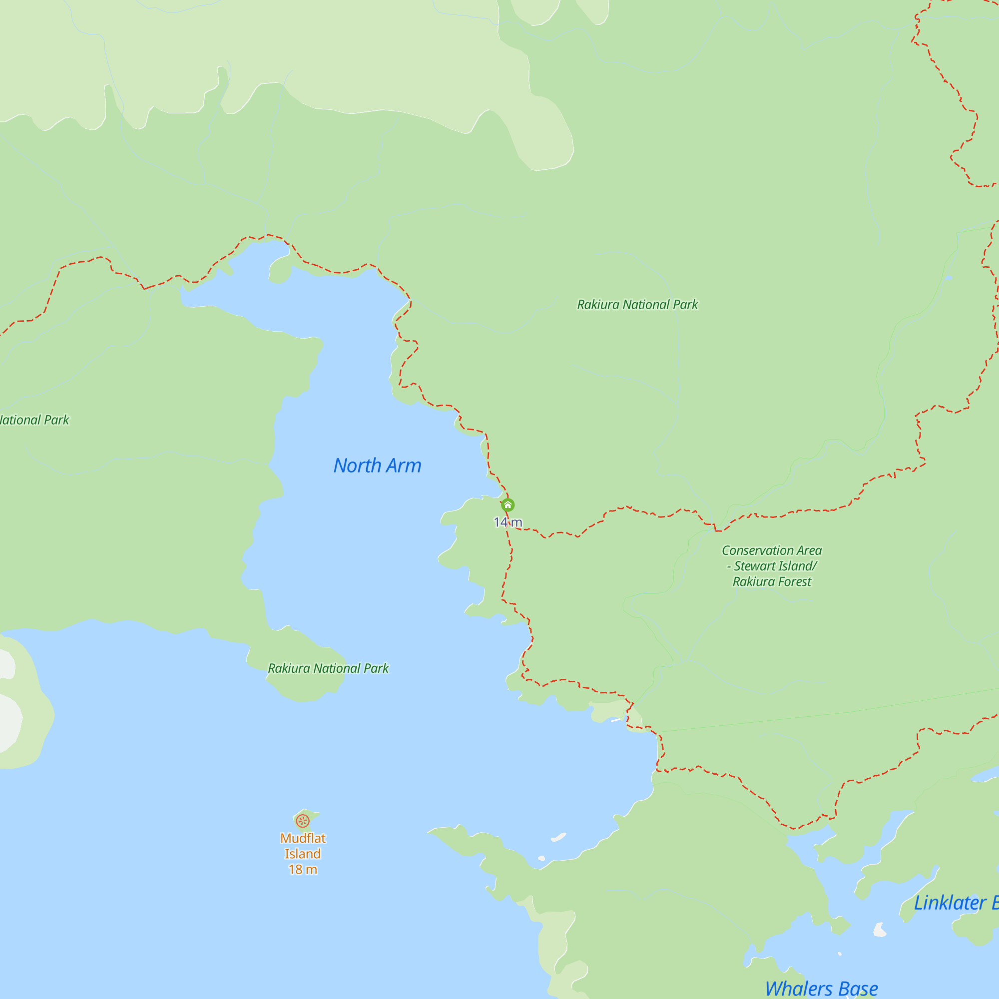 North Arm Hut map