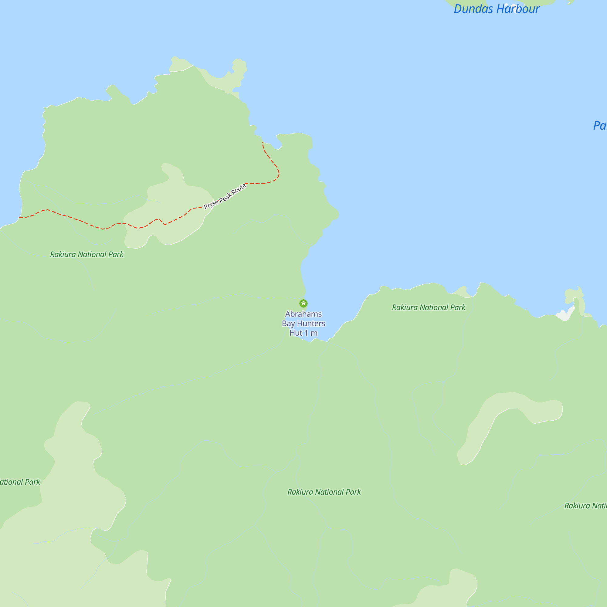 Abrahams Bay Hunters Hut map