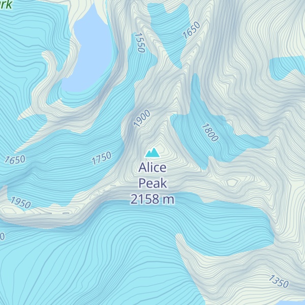 Map of Alice Peak