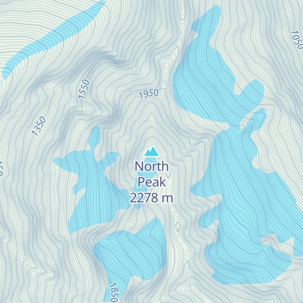Map of North Peak