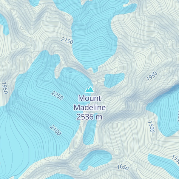 Map of Mount Madeline