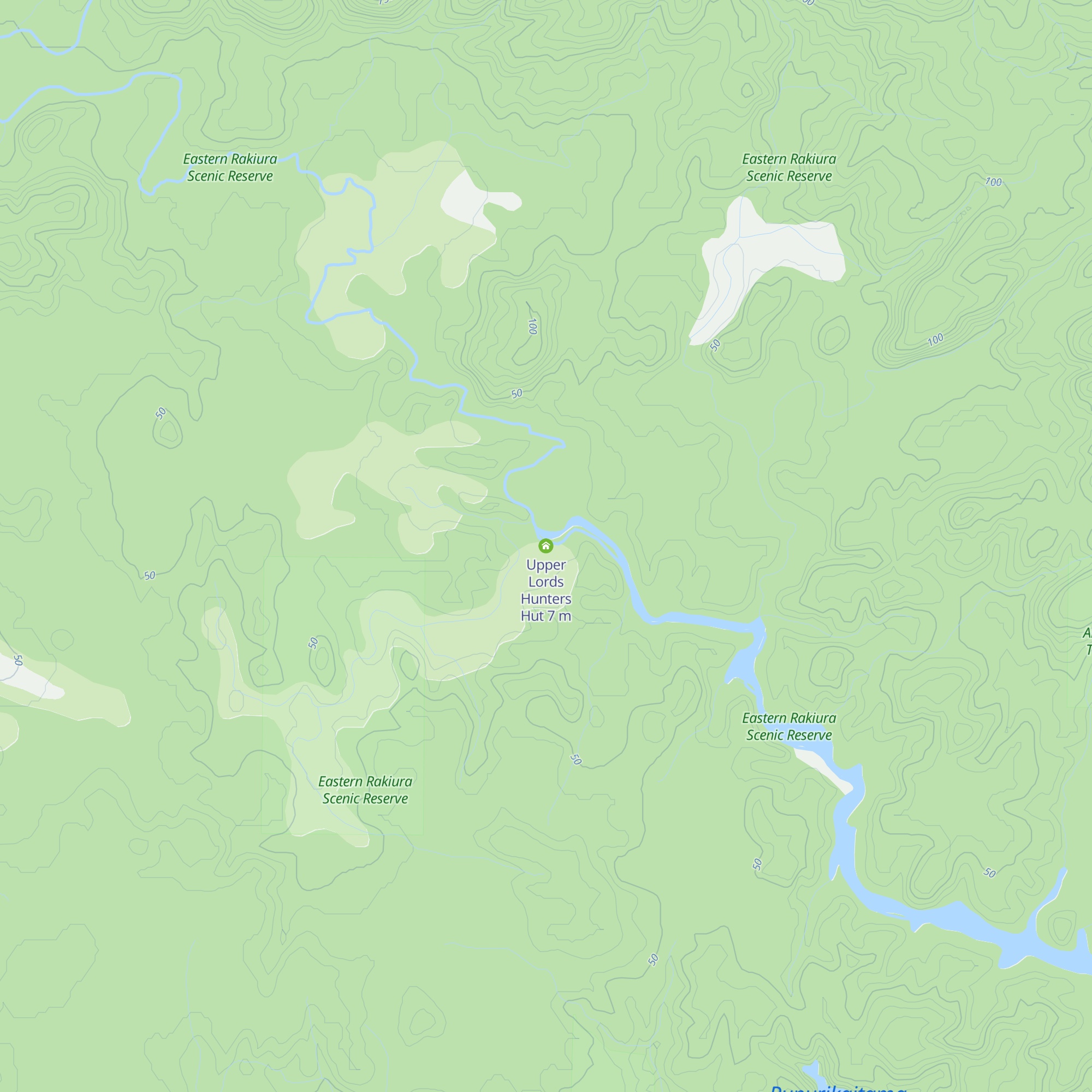 Upper Lords Hunters Hut map