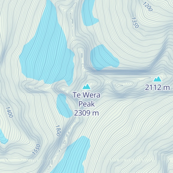 Map of Te Wera Peak