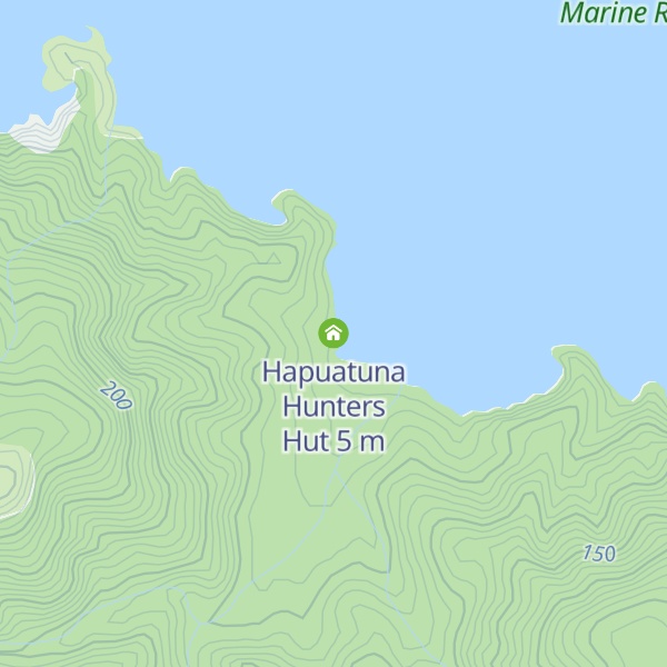 Map of Hapuatuna Hunters Hut