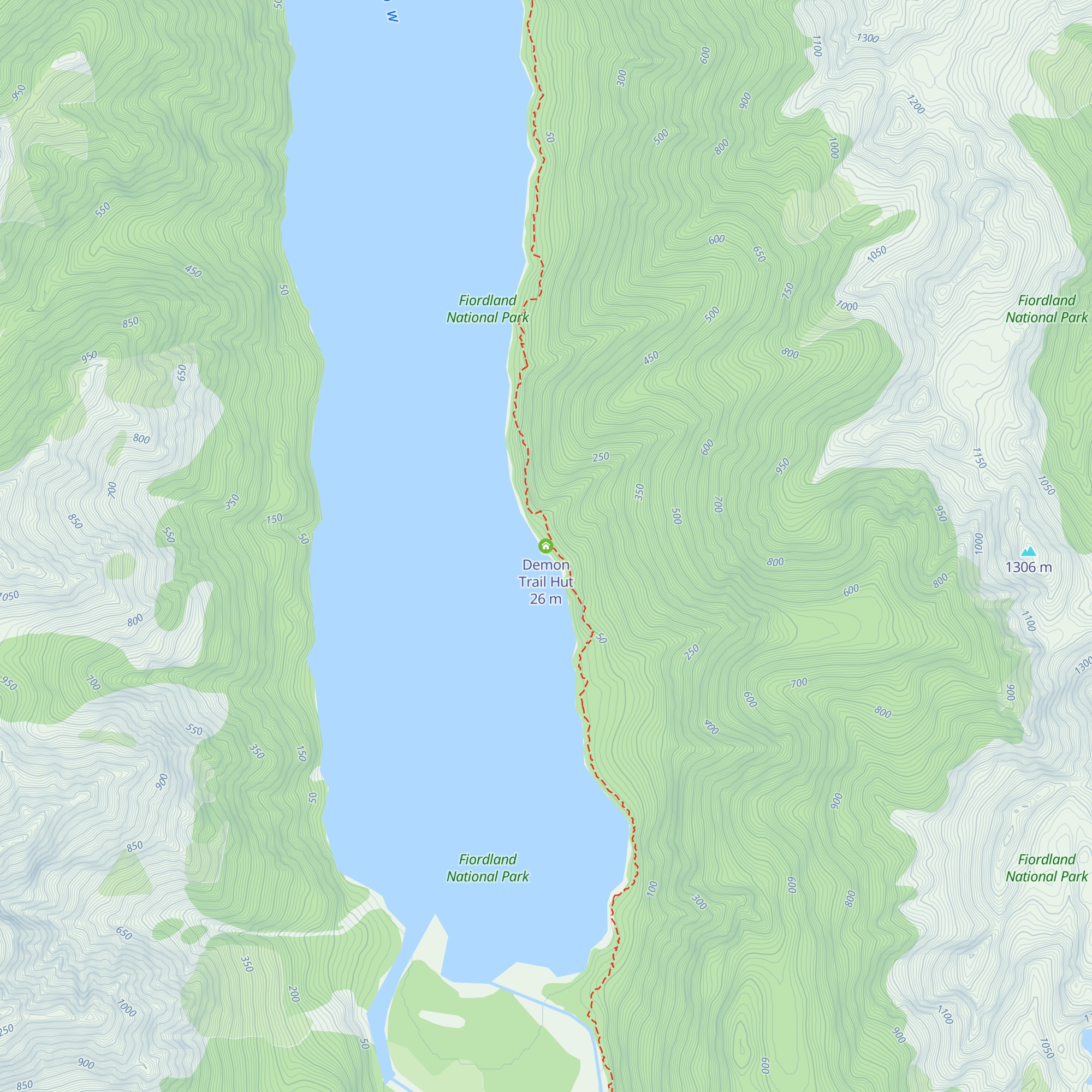 Demon Trail Hut map