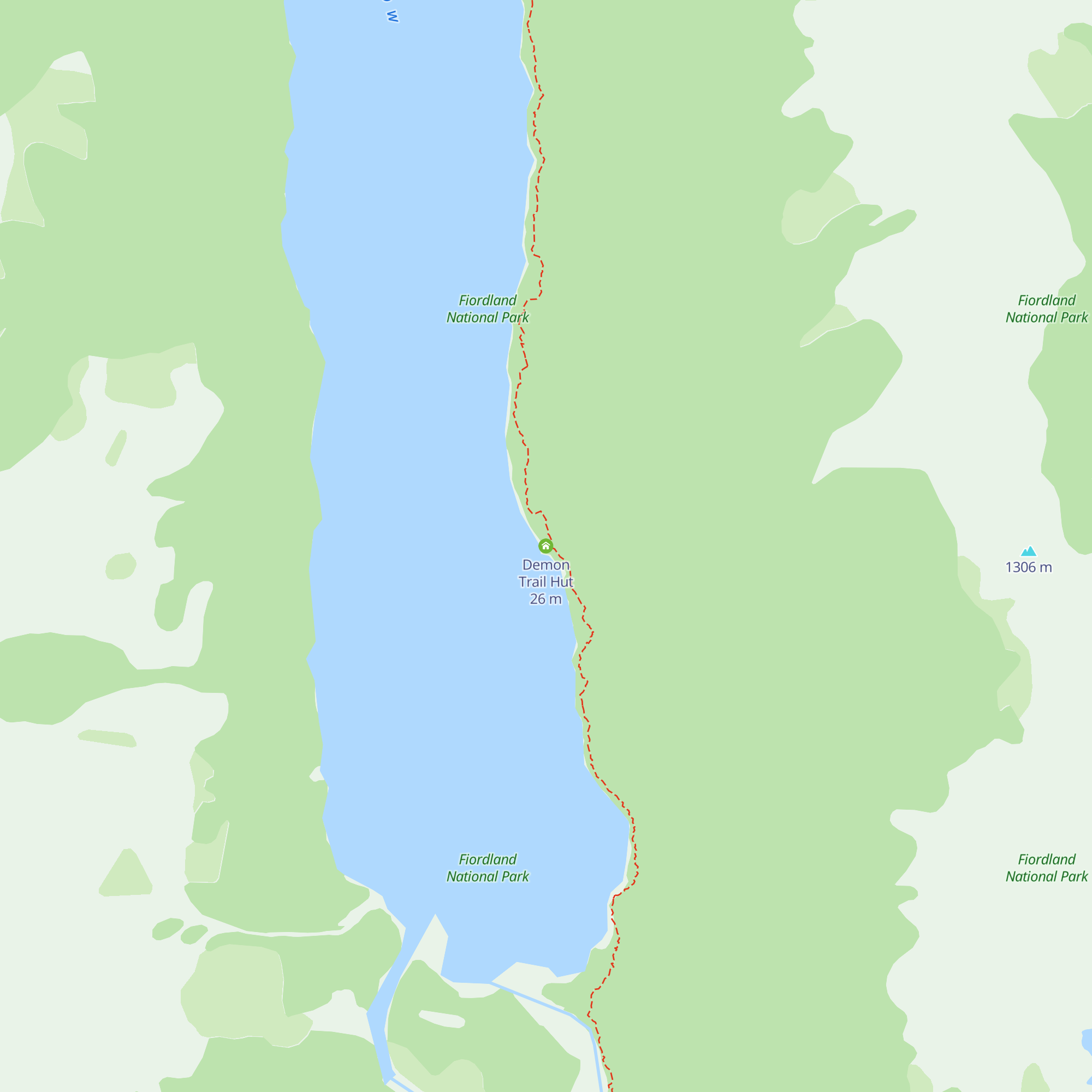 Demon Trail Hut map