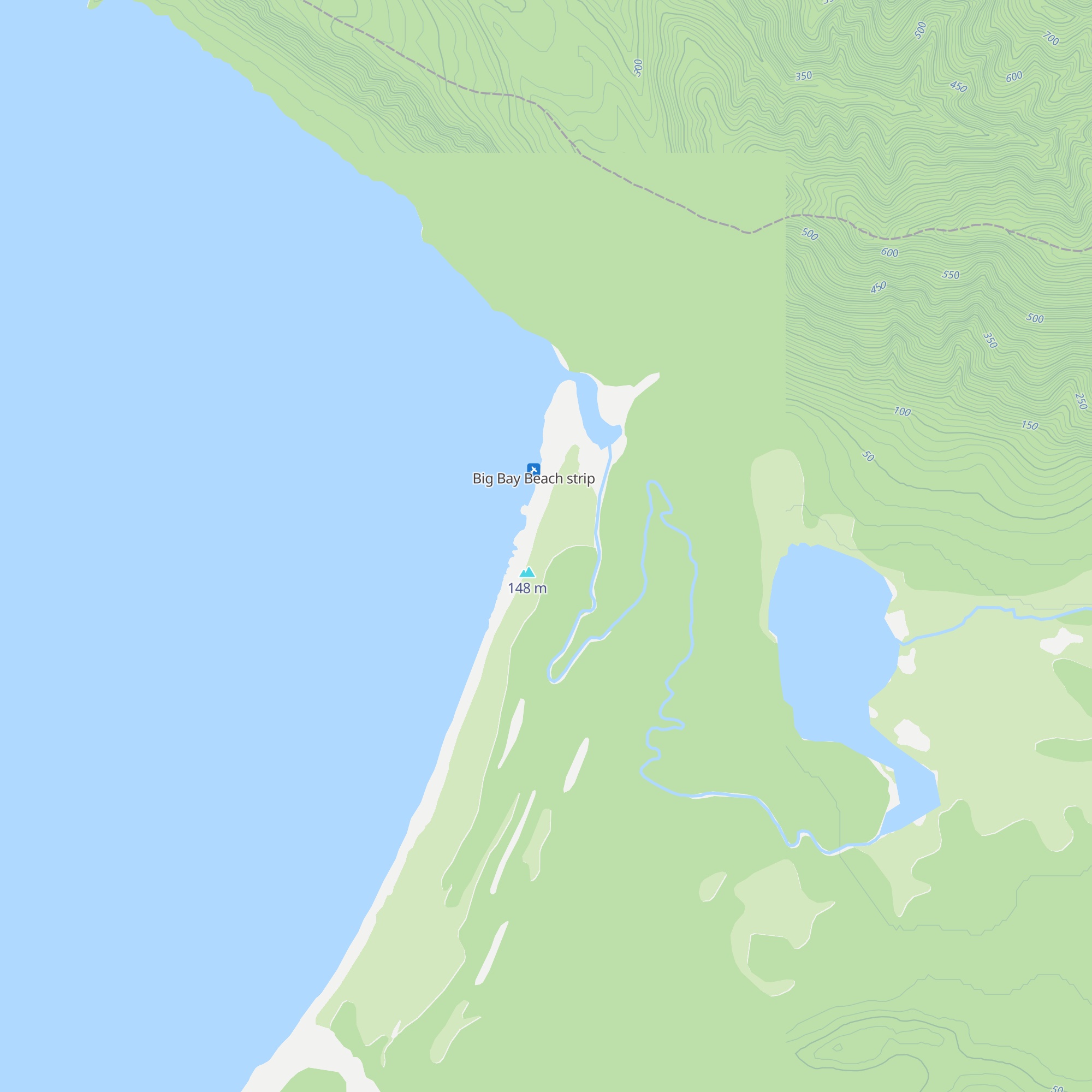 Big Bay Hut map
