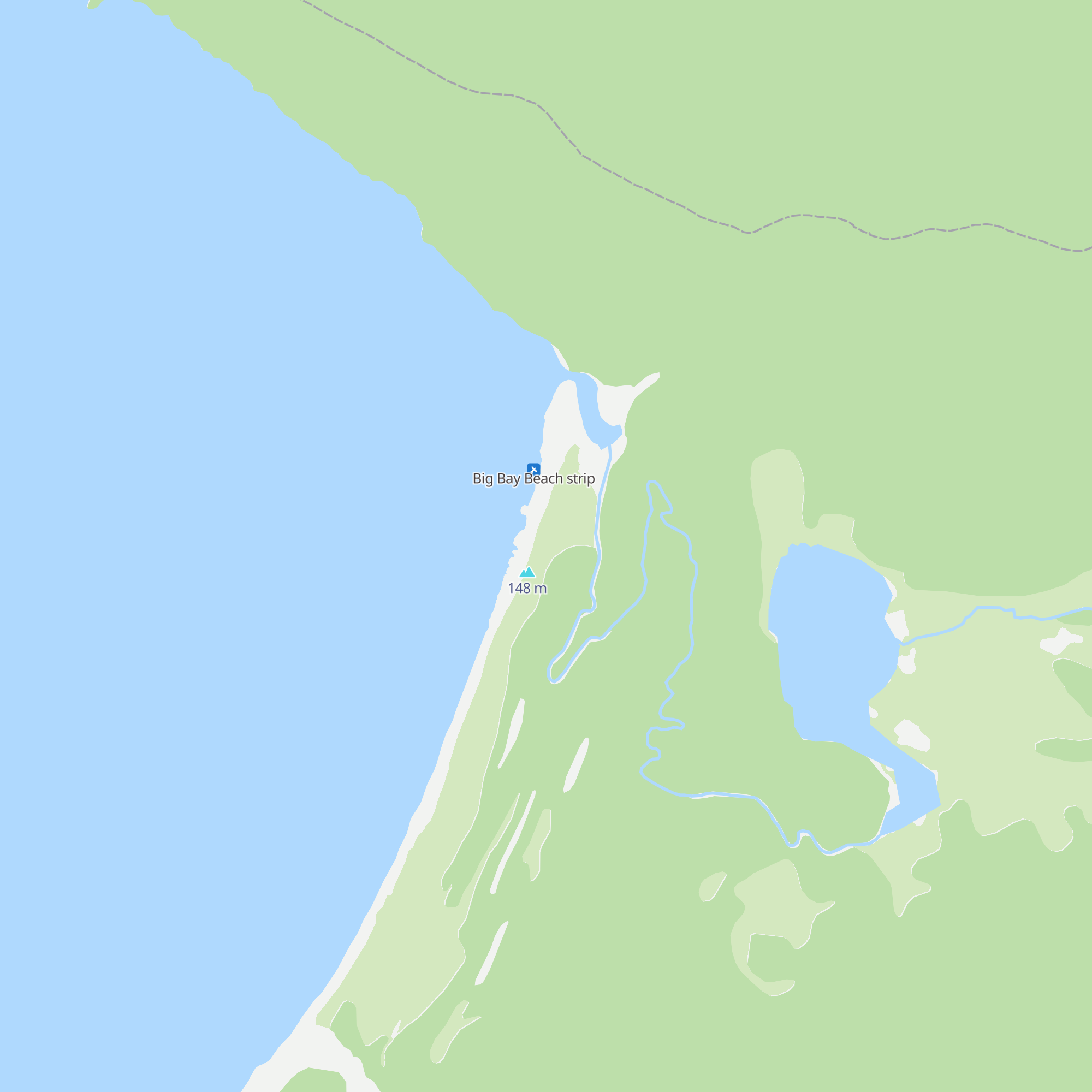 Big Bay Hut map