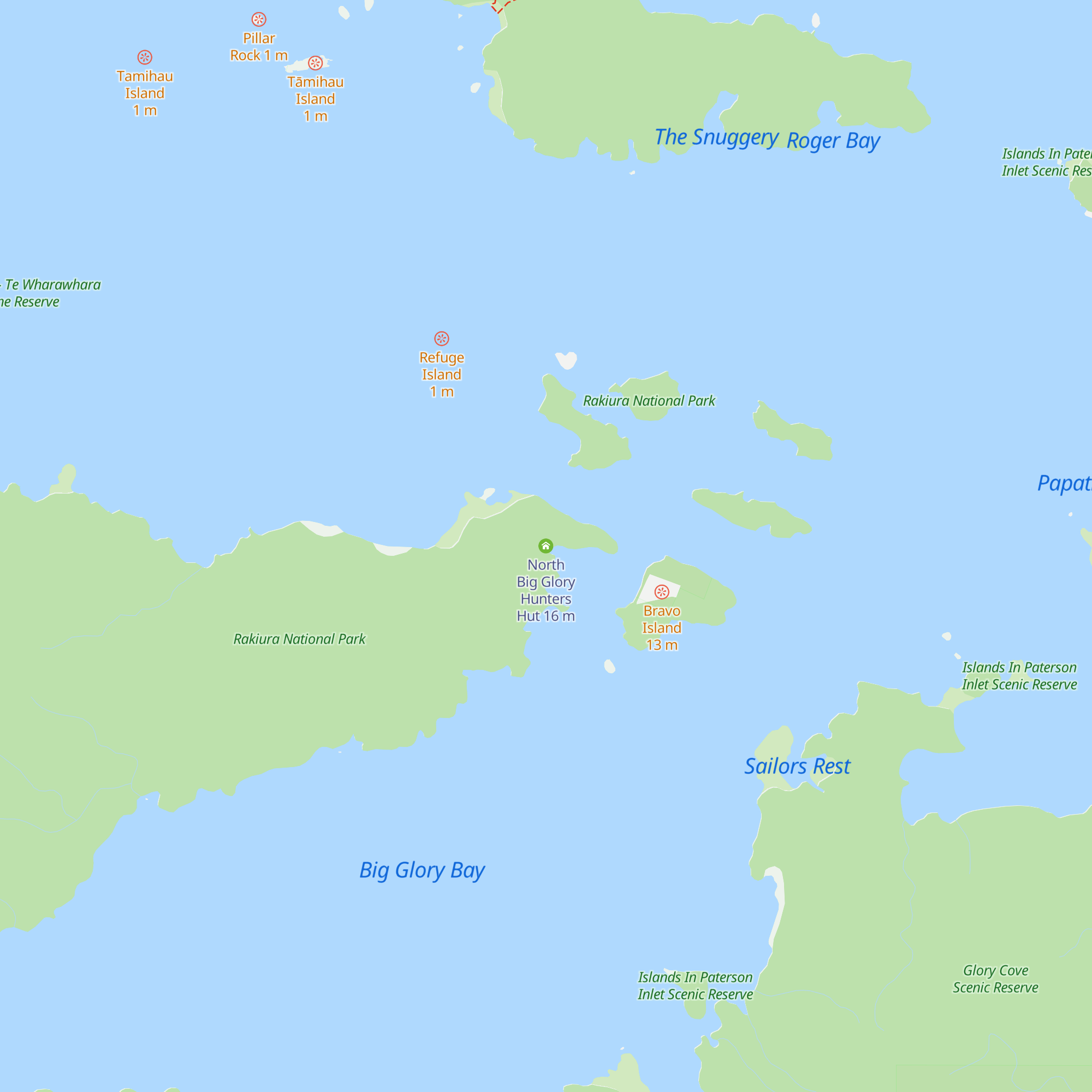 North Big Glory Hunters Hut map