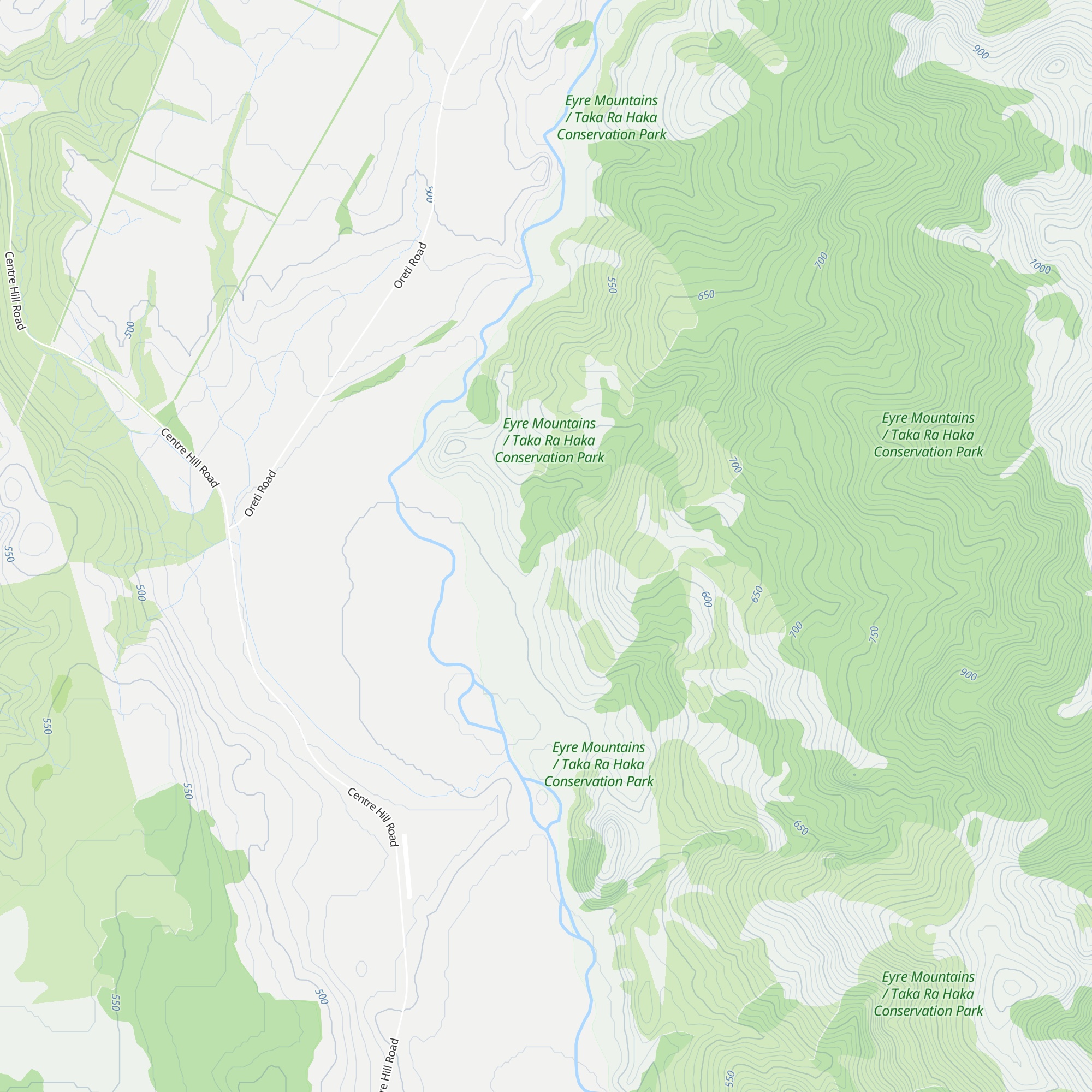 Oreti Hut map
