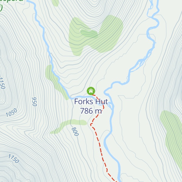 Map of Forks Hut