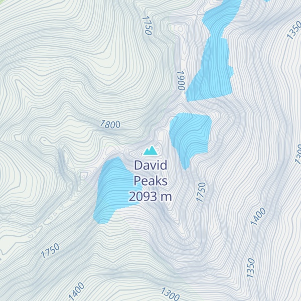 Map of David Peaks