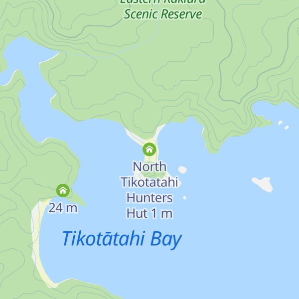Map of North Tikotatahi Hunters Hut