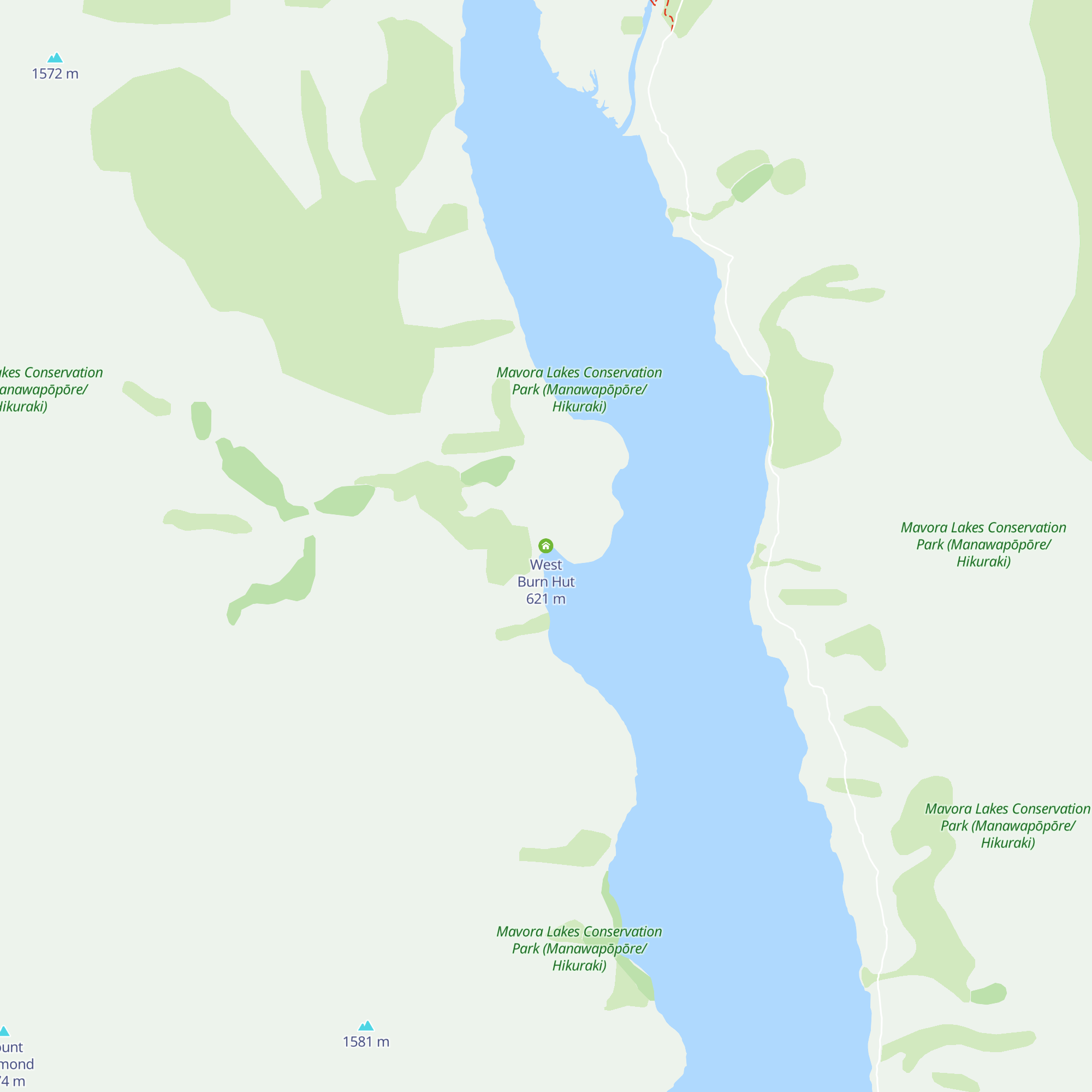 West Burn Hut map