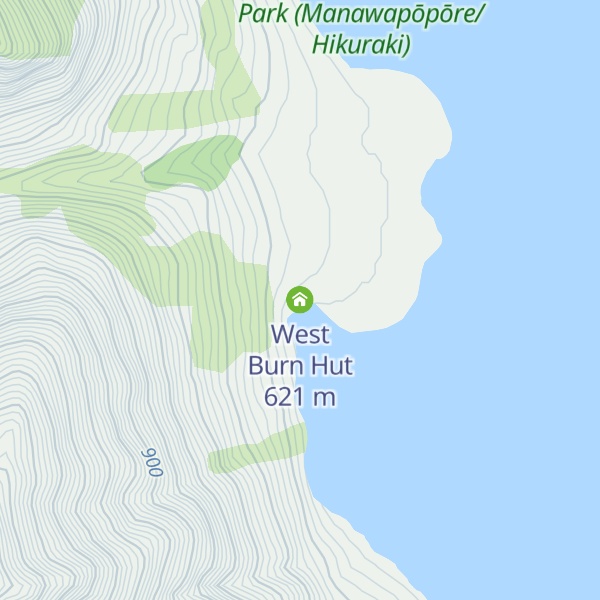 Map of West Burn Hut
