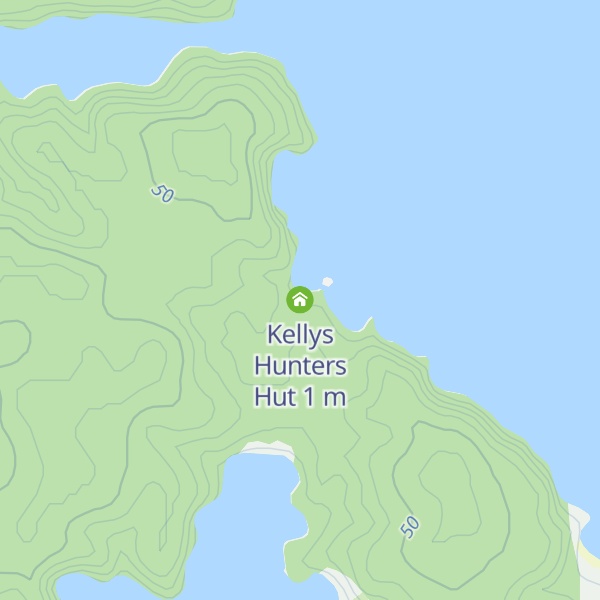 Map of Kellys Hunters Hut