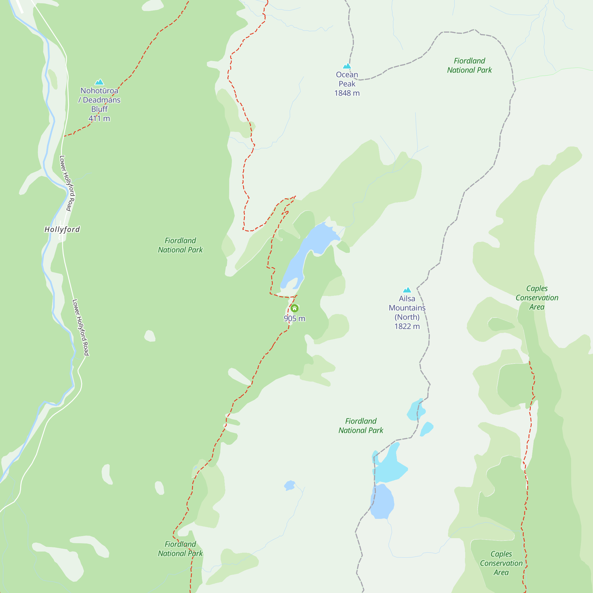 Lake Mackenzie Hut map