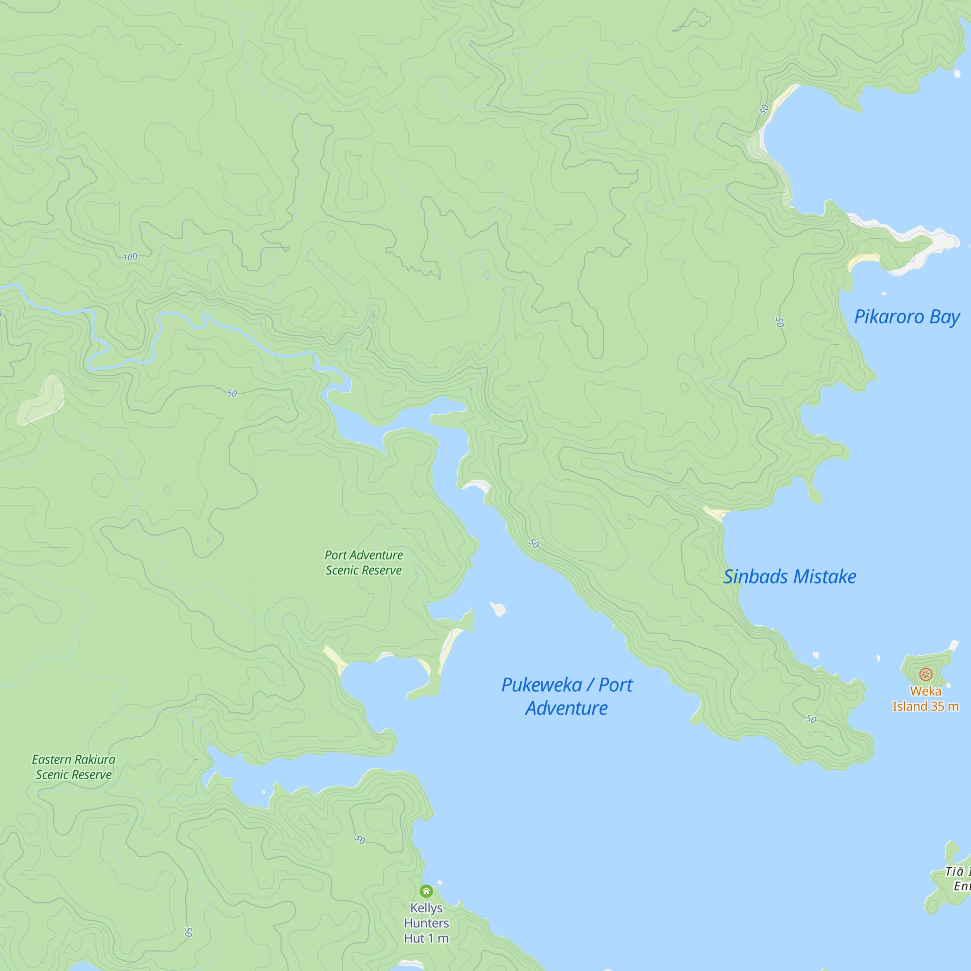 Port Adventure Hunters Hut map