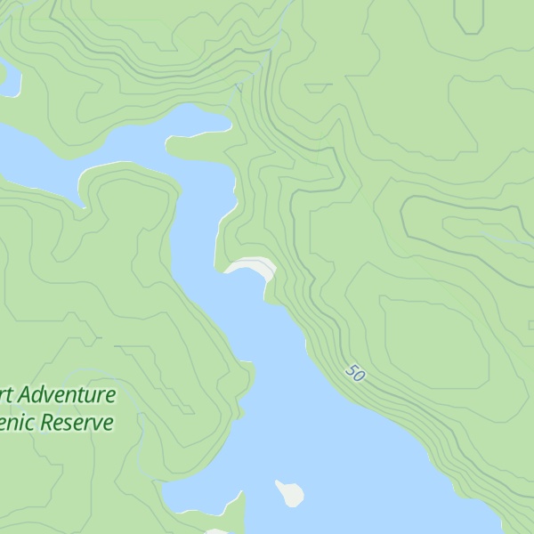 Map of Port Adventure Hunters Hut
