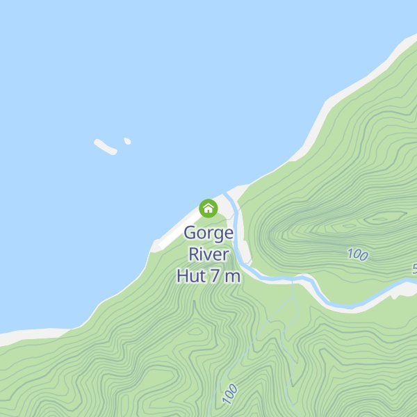Map of Gorge River Hut