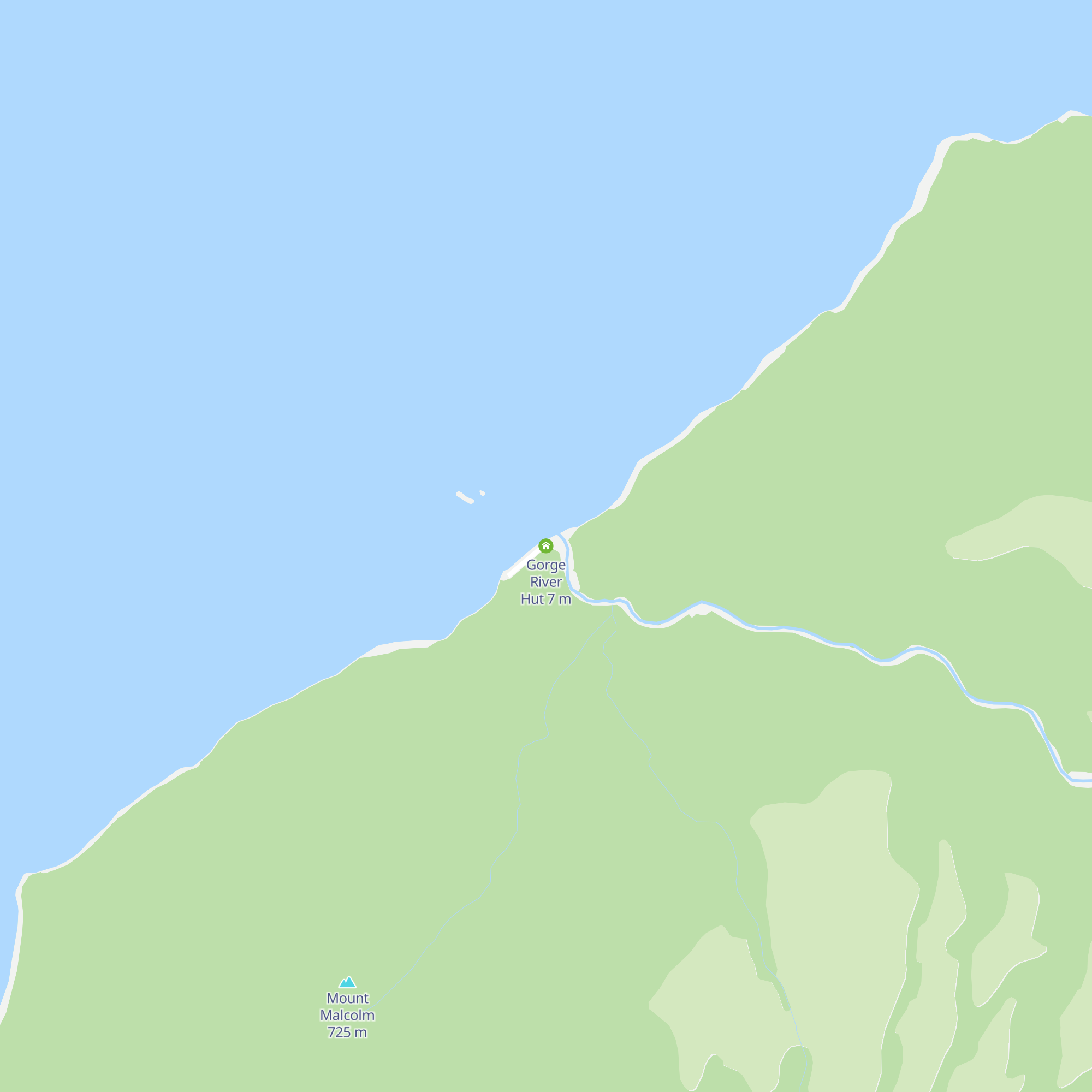 Gorge River Hut map