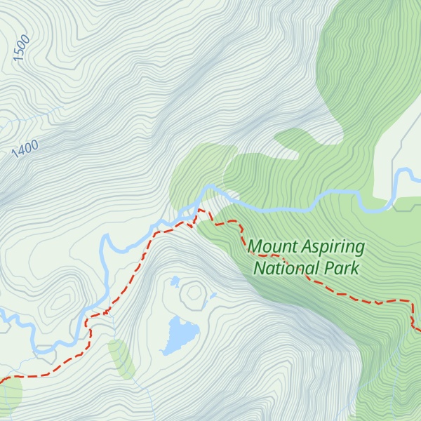 Map of Routeburn Falls Hut