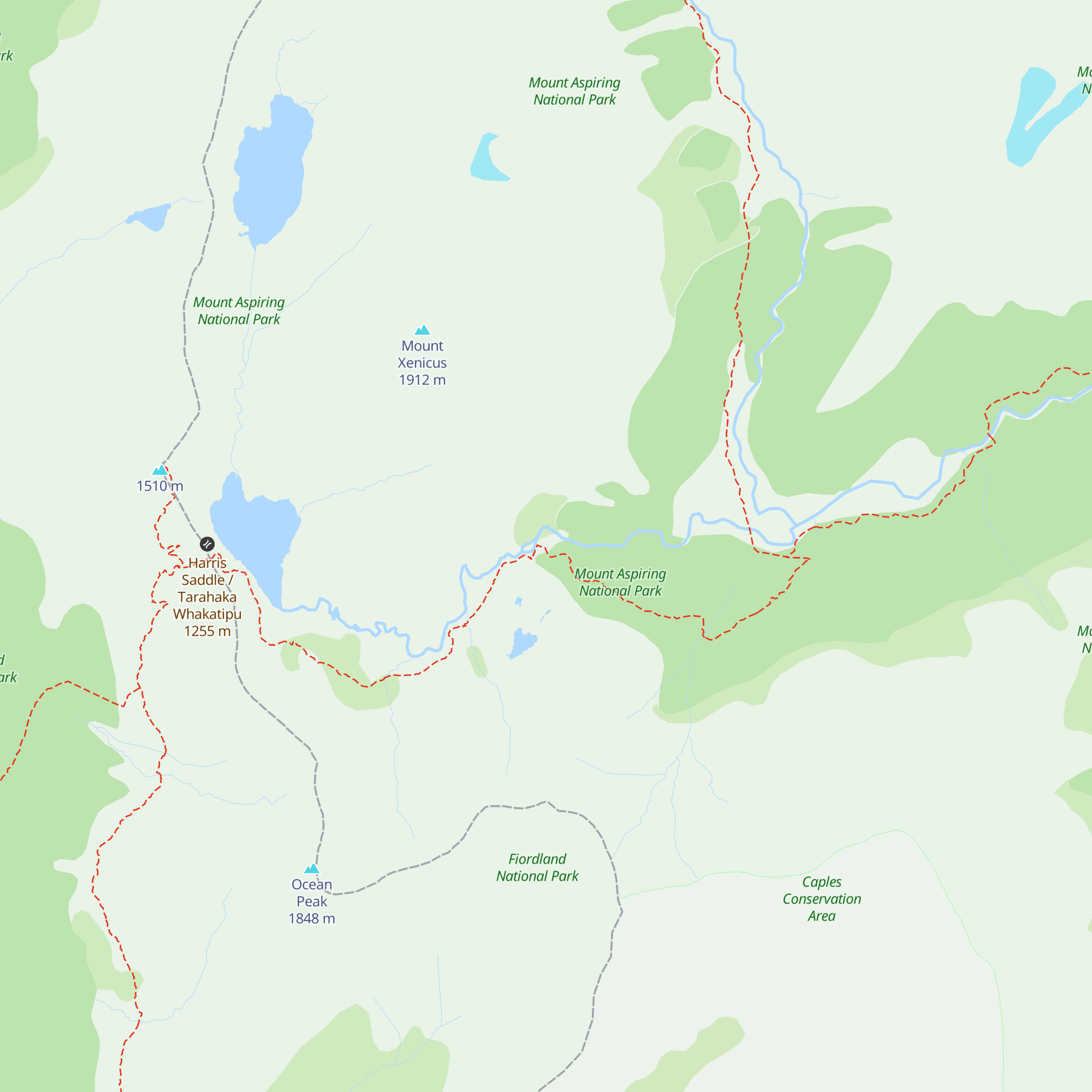 Routeburn Falls Hut map