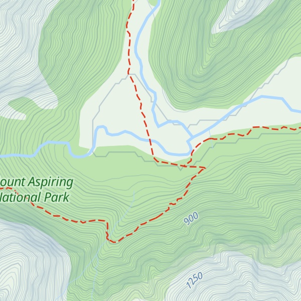 Map of Routeburn Flats Hut