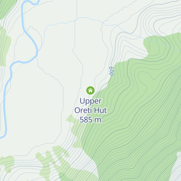 Map of Upper Oreti Hut