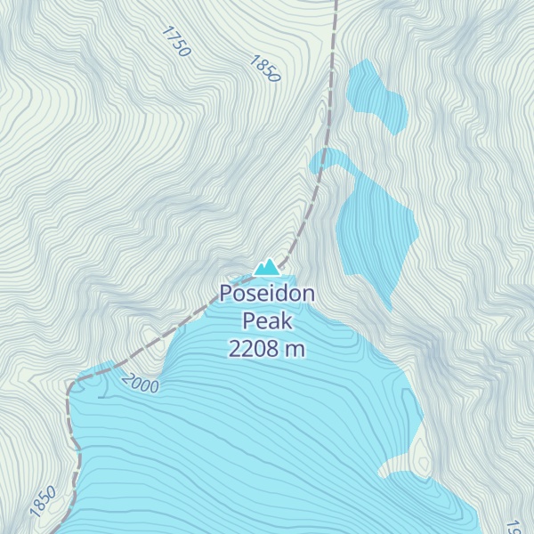 Map of Poseidon Peak