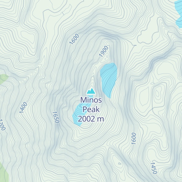 Map of Minos Peak