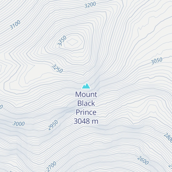 Map of Mount Black Prince