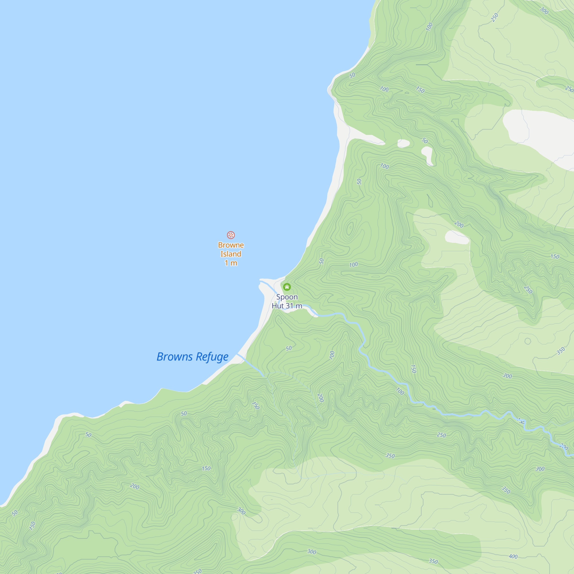 Spoon Hut map