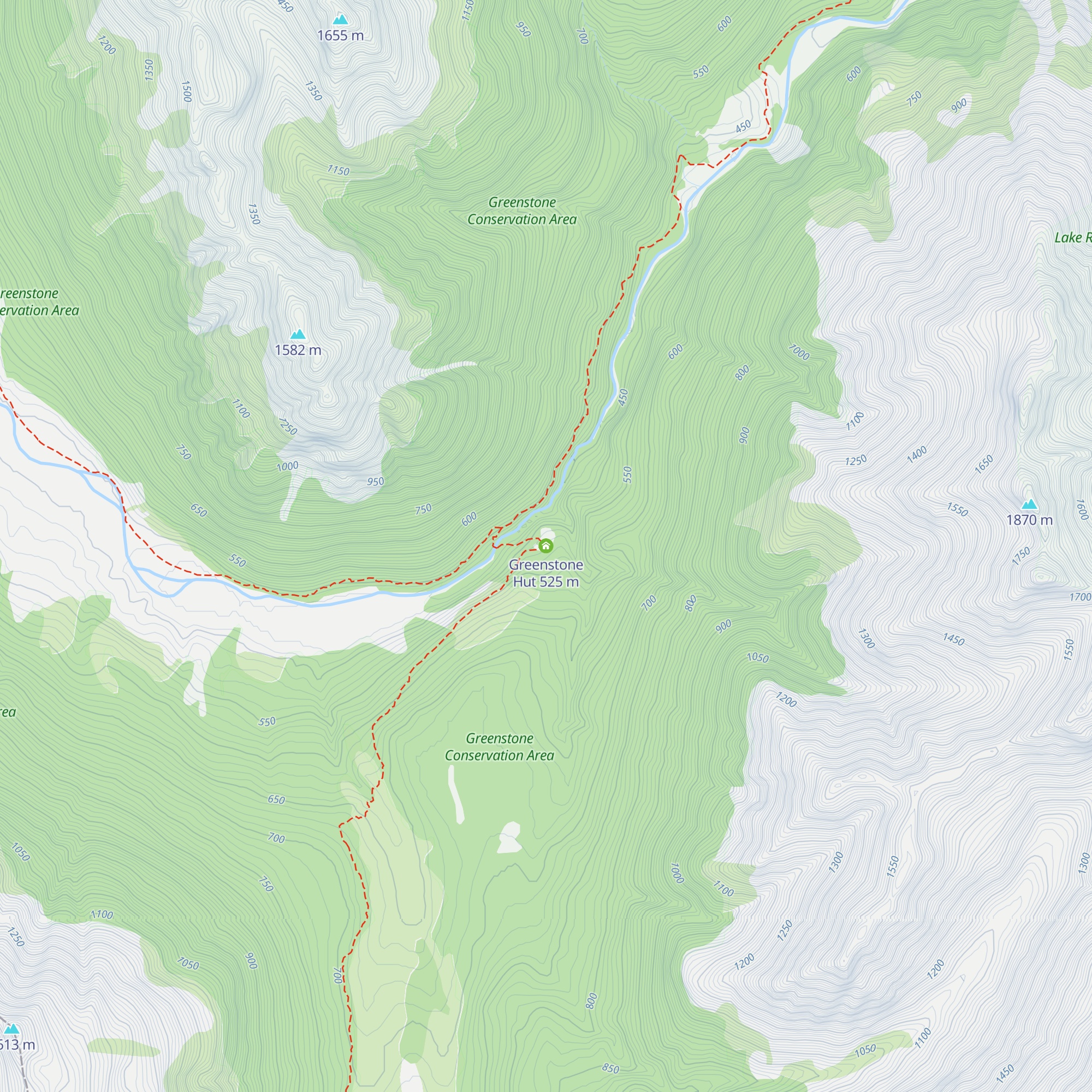 Greenstone Hut map