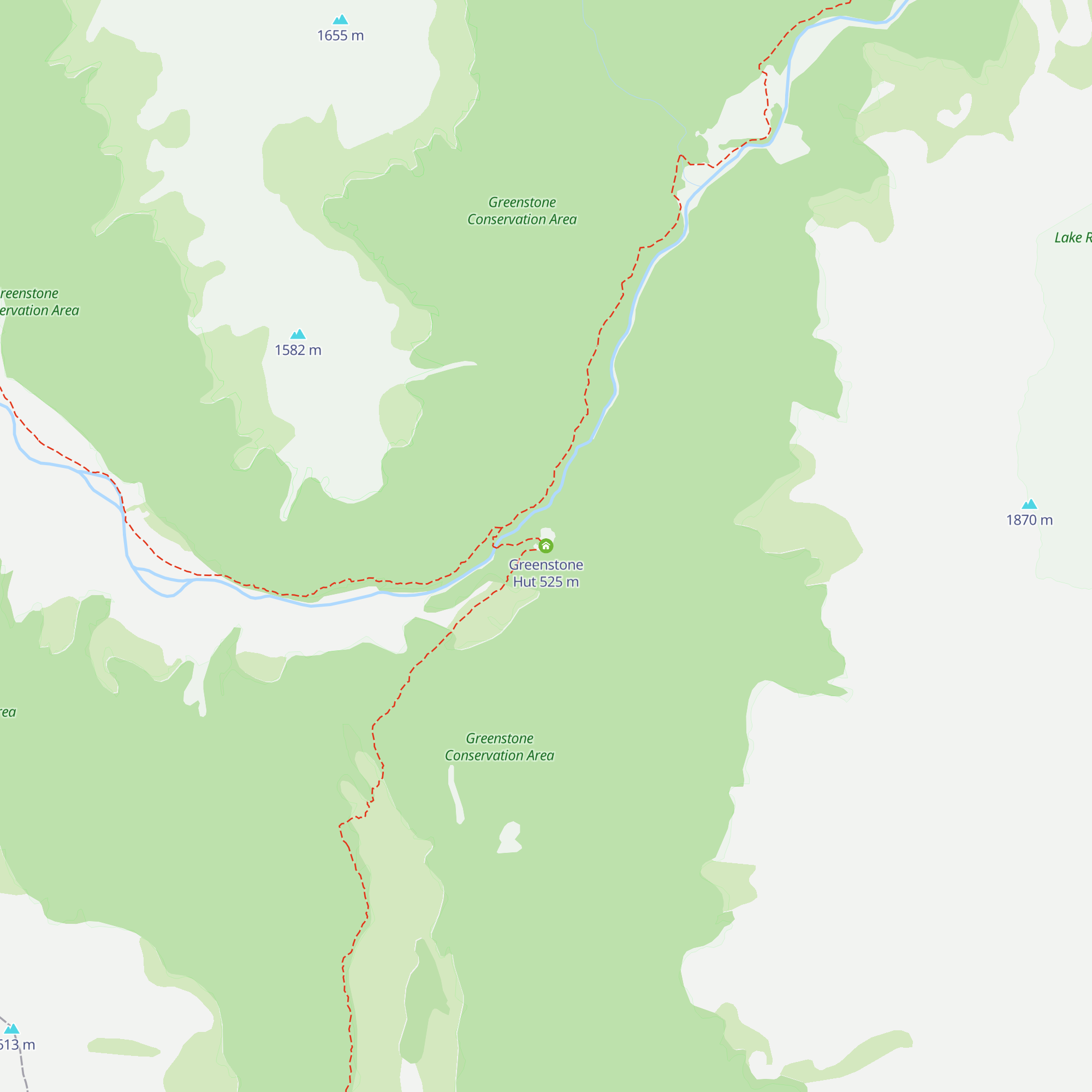Greenstone Hut map