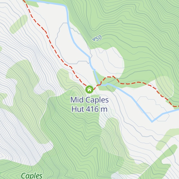 Map of Mid Caples Hut
